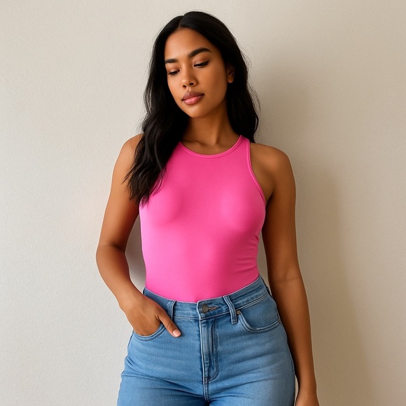 ShaperX Pink Bodysuit Style 5241 XXL - Picture 1 of 11